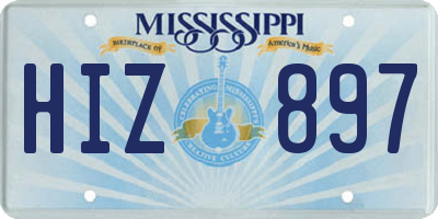 MS license plate HIZ897