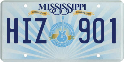 MS license plate HIZ901