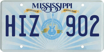 MS license plate HIZ902