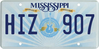 MS license plate HIZ907