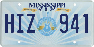 MS license plate HIZ941