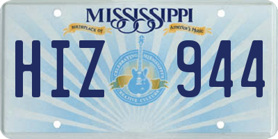 MS license plate HIZ944