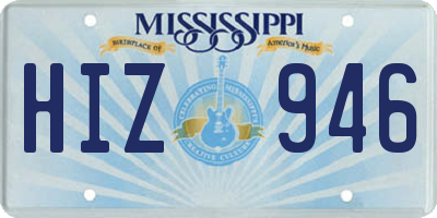 MS license plate HIZ946