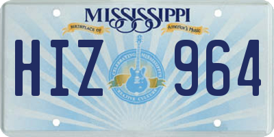MS license plate HIZ964