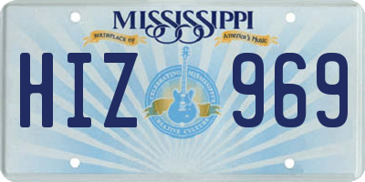 MS license plate HIZ969