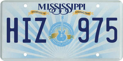 MS license plate HIZ975