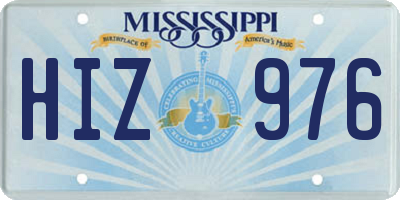 MS license plate HIZ976