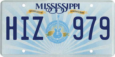 MS license plate HIZ979