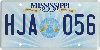 MS license plate HJA056