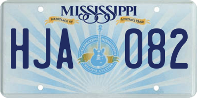 MS license plate HJA082