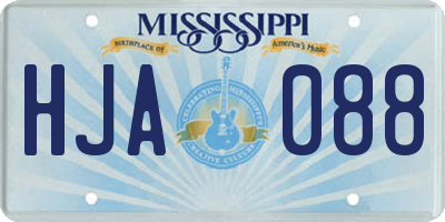 MS license plate HJA088