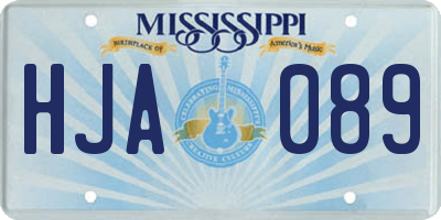 MS license plate HJA089