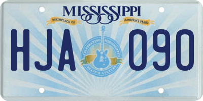MS license plate HJA090