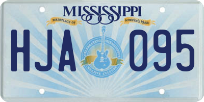 MS license plate HJA095