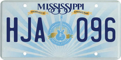 MS license plate HJA096