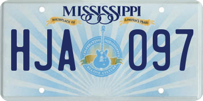MS license plate HJA097