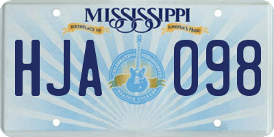 MS license plate HJA098