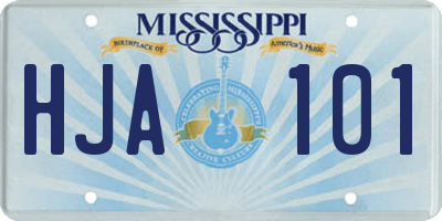 MS license plate HJA101