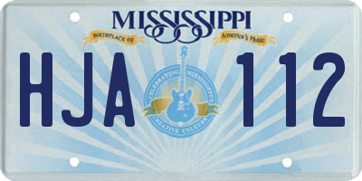 MS license plate HJA112