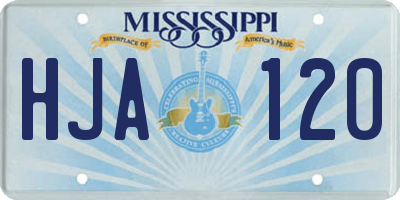 MS license plate HJA120