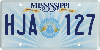 MS license plate HJA127
