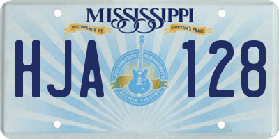 MS license plate HJA128
