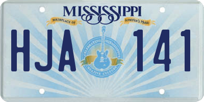 MS license plate HJA141