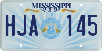 MS license plate HJA145