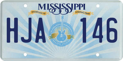 MS license plate HJA146