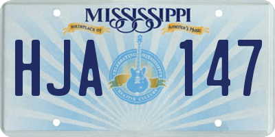 MS license plate HJA147
