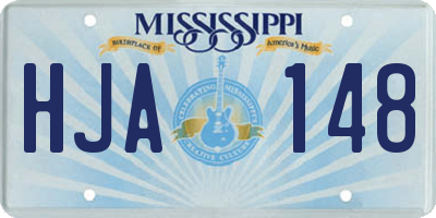 MS license plate HJA148