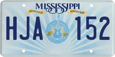 MS license plate HJA152
