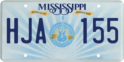 MS license plate HJA155