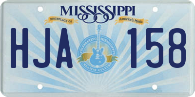 MS license plate HJA158