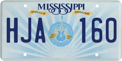 MS license plate HJA160