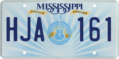 MS license plate HJA161