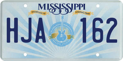 MS license plate HJA162