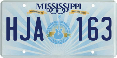 MS license plate HJA163
