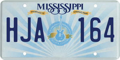MS license plate HJA164