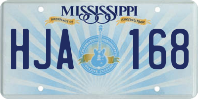 MS license plate HJA168
