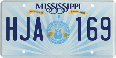 MS license plate HJA169