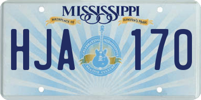 MS license plate HJA170