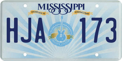 MS license plate HJA173