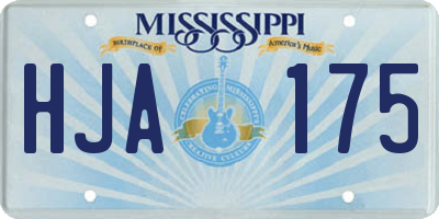 MS license plate HJA175