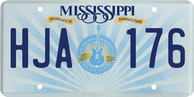 MS license plate HJA176