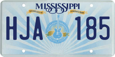 MS license plate HJA185