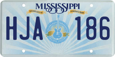 MS license plate HJA186