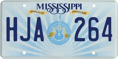 MS license plate HJA264