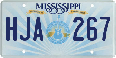 MS license plate HJA267