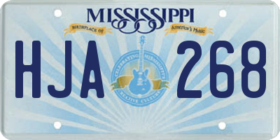 MS license plate HJA268